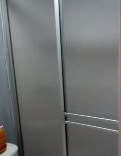 División de baño en aluminio y acrílico Pereira